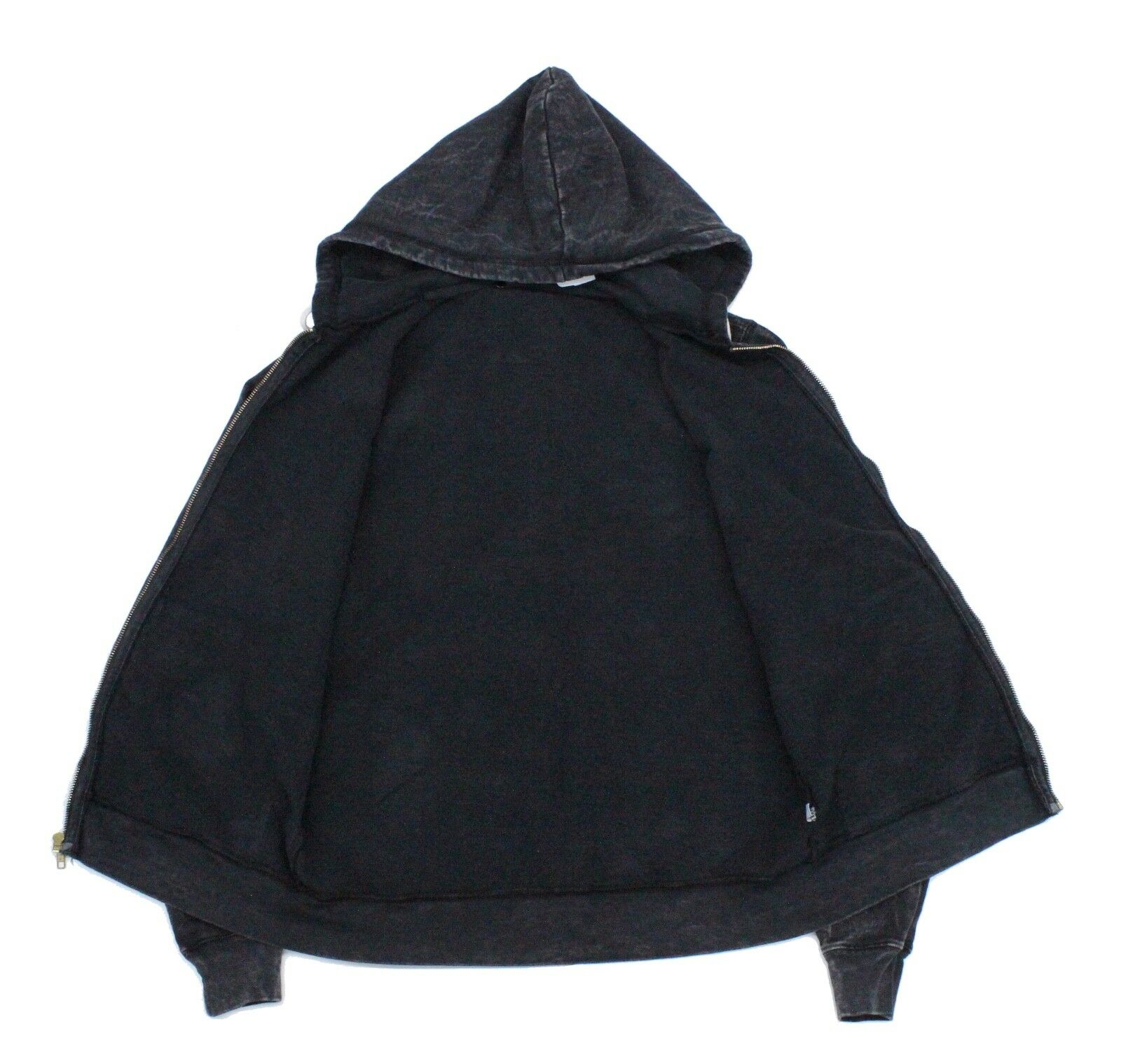 Black Organic Cotton Zip Hoodie T-Shirts, Sweatshirt | CoreVibeTees.com (Image 3)