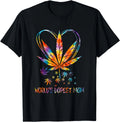World's Dopest Mom Weed Leaf 420 Funny Mother's Day Gift Unisex T-Shirt