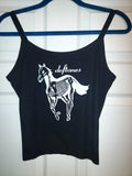 Deftones Cropped tank top vintage Looking Design White Glitter Pony Goth