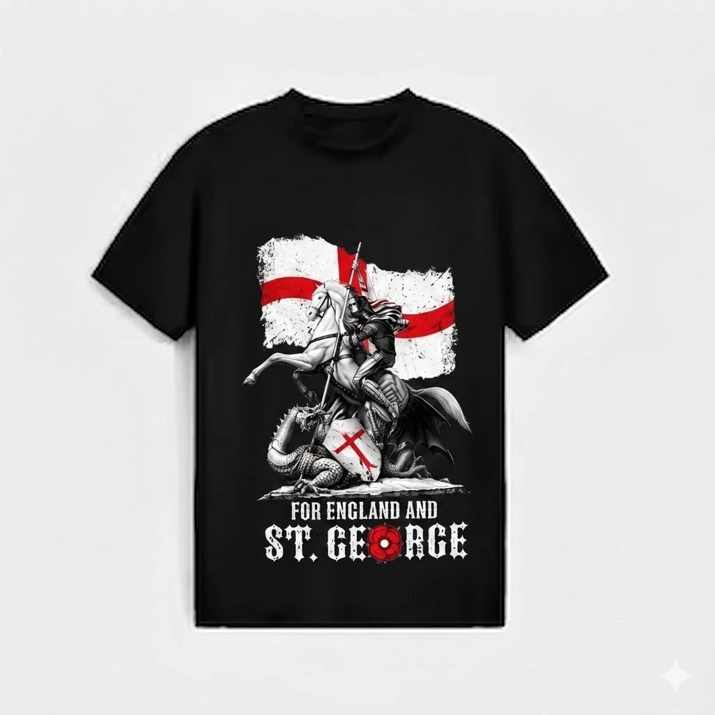 St Georges Day T-Shirt England British St George's Unisex Men Women Kids Tee Top