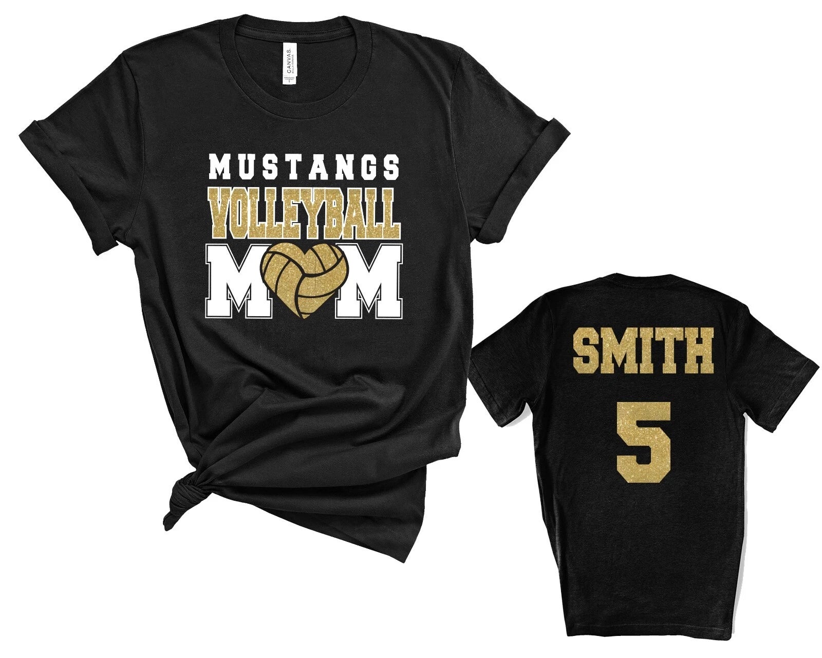 Custom Personalized Glitter Volleyball Mom Design  Unisex Soft Jersey T Shirt