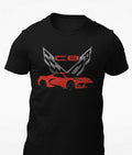 2020 Mid Engine Red vette C8 Short-Sleeve Unisex T-Shirt