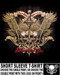 Live To Ride Ride To Live Biker Till I Die Sword Skull Motorcycle T-shirt AB85