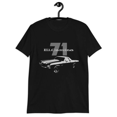 1971 Chevy El Camino SS Collector Car Custom Art Gift Short-Sleeve T-Shirt