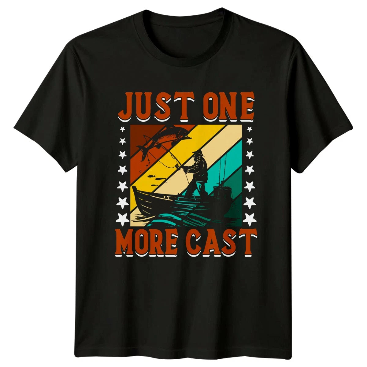 Just One More Cast Mens T-Shirt Angling Fishing Fathers Day Gift For Him