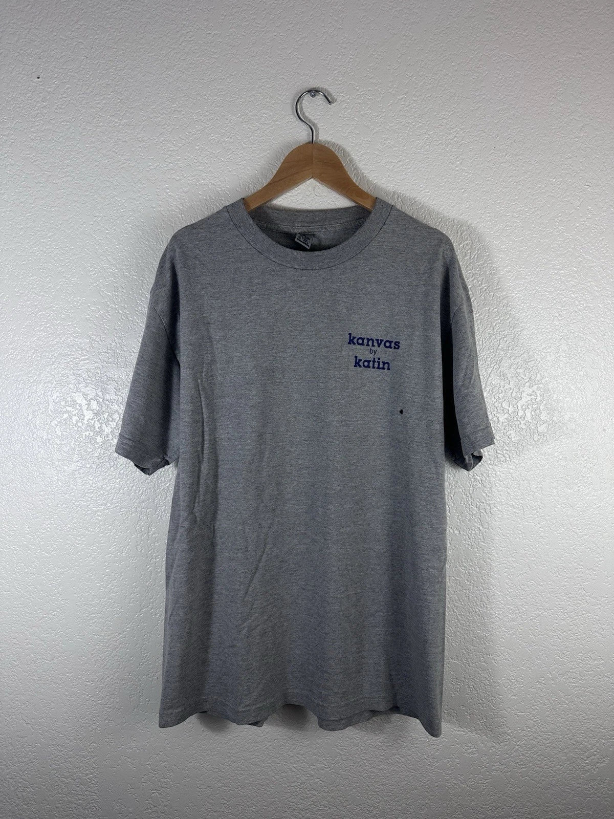 Kanvas by Katin Graphic T-Shirt Custom Surf Trunks Surfside Calif Gray Size L