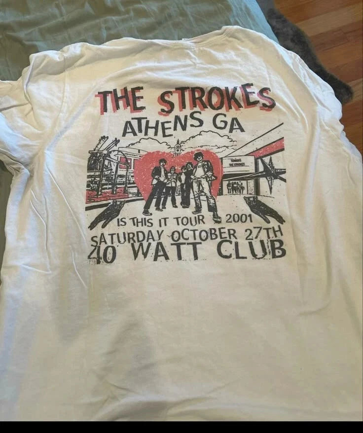 Vintage The Strokes Band Tour 2001 Unisex Concert T-Shirt S-3XL