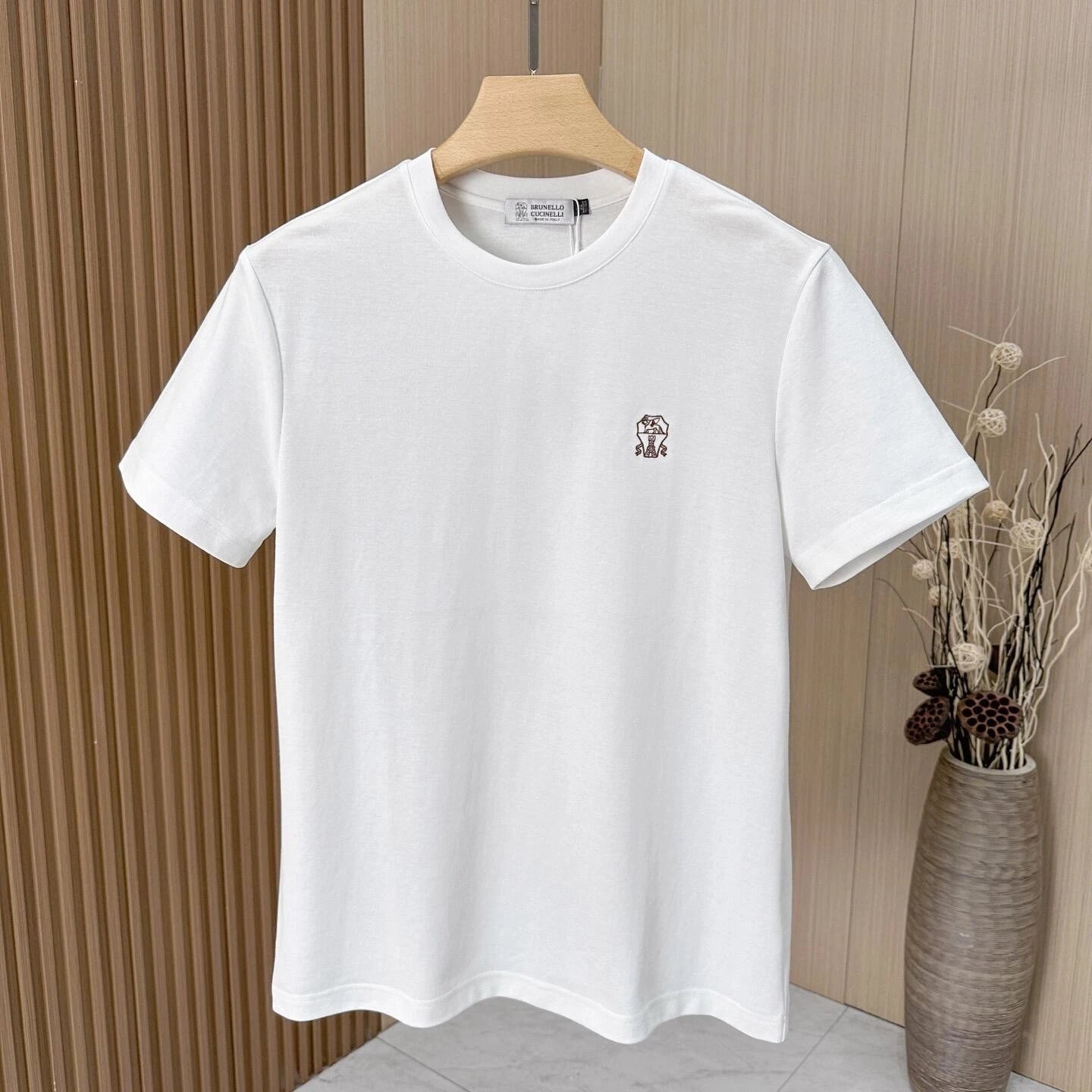 Brunello Cucinelli Men's Summer Casual Round-Neck Short-Sleeve T-Shirt