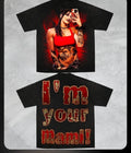 RHEA RIPLEY ON A SHAKA HEAVYWEIGHT GARMET DYED T SHIRT Jumbo Print  "MODERN"