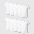 Hanes Men's V-Neck Undershirt 10pk - White M 100% Cotton Tagless SOFT Brand New