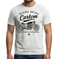 Custom Motorcycle Graphic Tee | Men's Vintage Biker Style Cotton T-Shirt