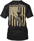 Ironworker Flag -ironworker - T-Shirt Made in the USA Size S to 5XL
