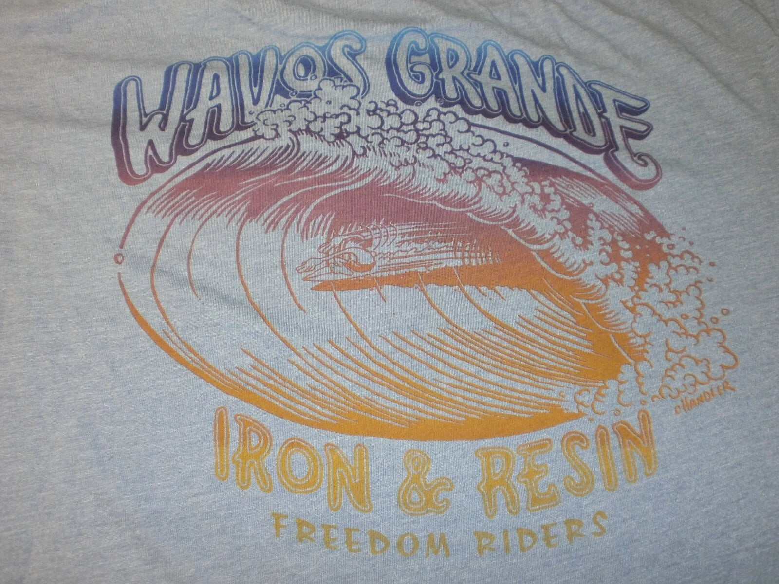 IRON AND RESIN APPAREL  WAVOS GRANDE  HAND MADE IN USA  100% SOFT COTTON NEW!