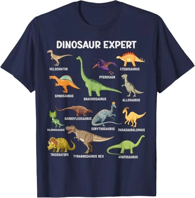 Dinosaur Boys Tee for Kids Adult Toddler Cute Mens Dinosaur T-Shirt