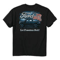2XL-3XL Ford F-150 Pickup Truck American Flag & "Let Freedom Roll" Black T-Shirt