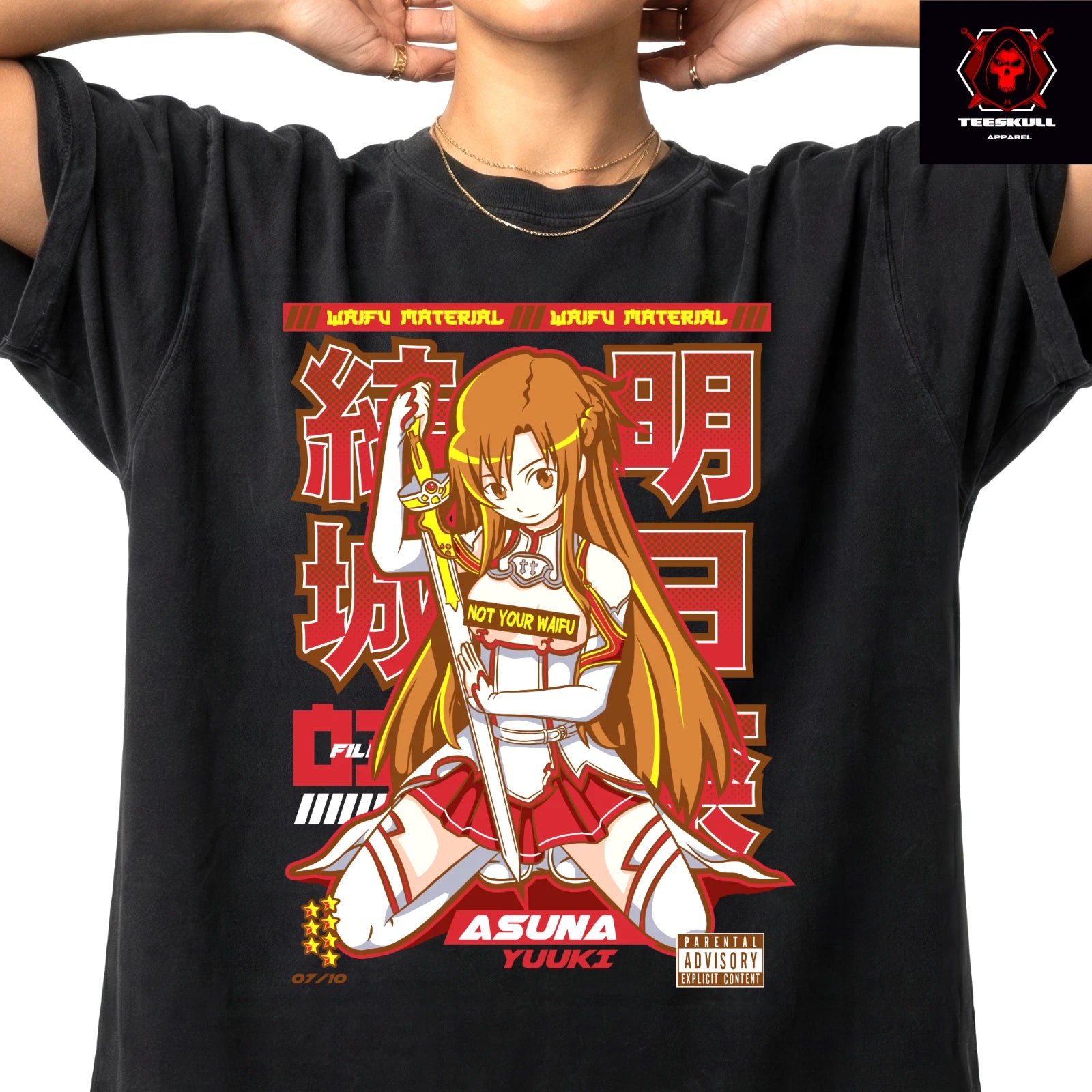 Asuna Yuuki  'Sword Art' Waifu Anime Character Unisex Premium Cotton T-Shirt 🔥