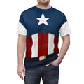 Captain America Stars and Stripes Uniform Superhero Tshirt 3D Printed