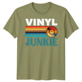 Vinyl Junkie Vinyl Records Music Mens T-Shirt Womens Graphic Tee
