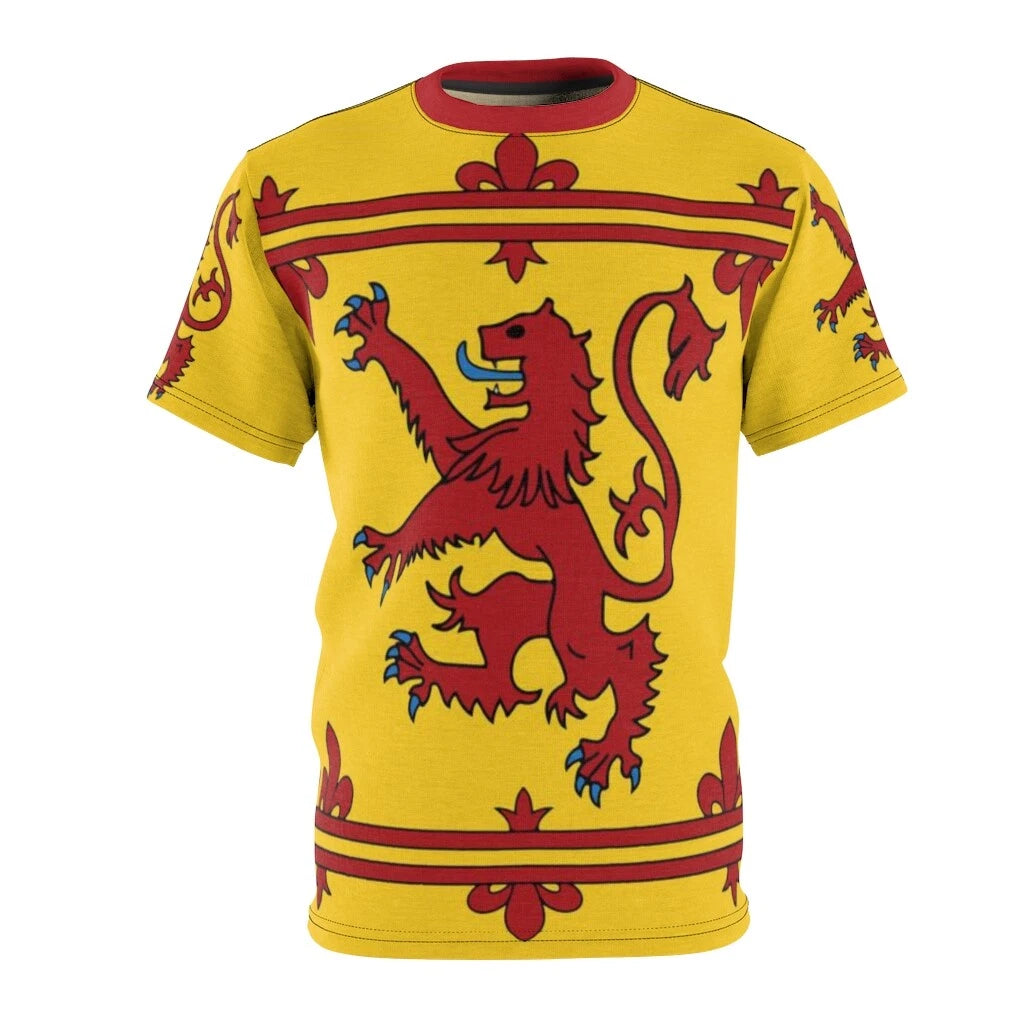 Lion Rampant of Scotland, Unisex T-shirt, Banner Royal Arms of Scotland