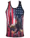 Mens USA Sublimated Graphic Tank Top Shirt - US Flag Soaring Eagle