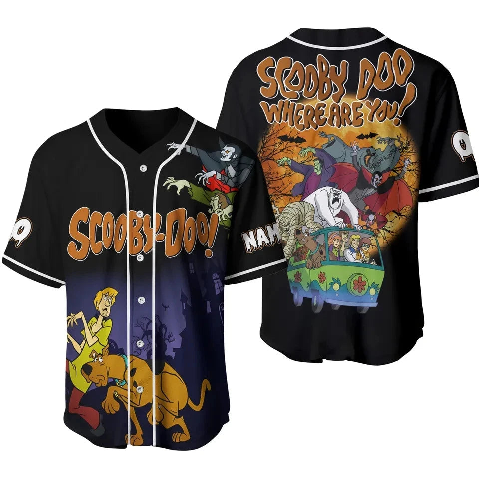 Halloween Scooby Doo Baseball Jersey T-shirt All Sizes US1281