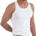 Mens White Sleeveless Vest Plain Underwear Cotton Casual Soft Tank Top S-XL