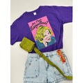 Gildan Premium Cotton Purple Pop Art Graphic Tee Mens 2XL Pussywillows T-Shirt