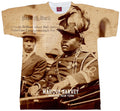 MARCUS GARVEY HARLEM VINTAGE T-SHIRT ALL OVER PRINT. BLACK POWER, MALCOLM X TEE