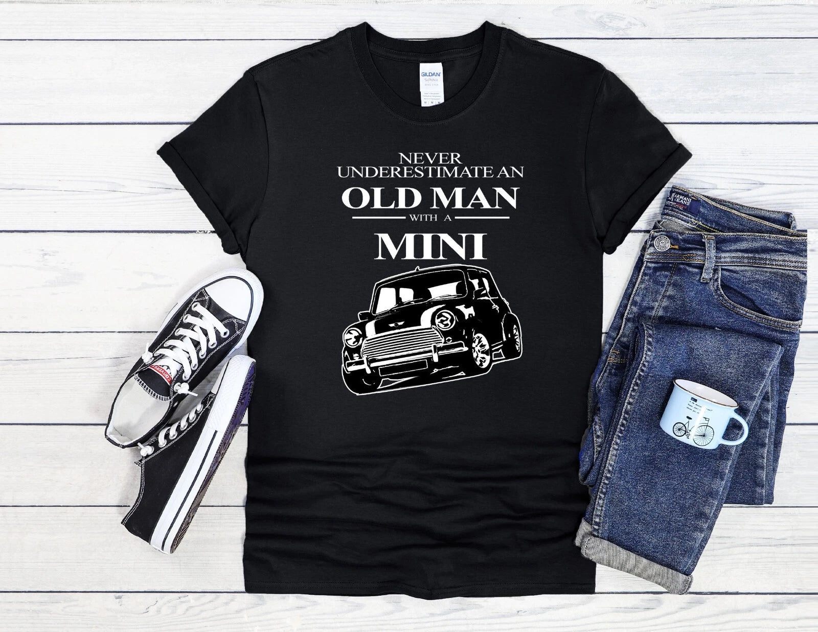 Never Underestimate Old Mini Cool Men Women Unisex T Shirt Hoodie Baseball 2058