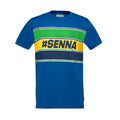 Ayrton Senna Official Formula 1 Men's Hashtag Flag T-Shirt Tee Blue Green Yellow