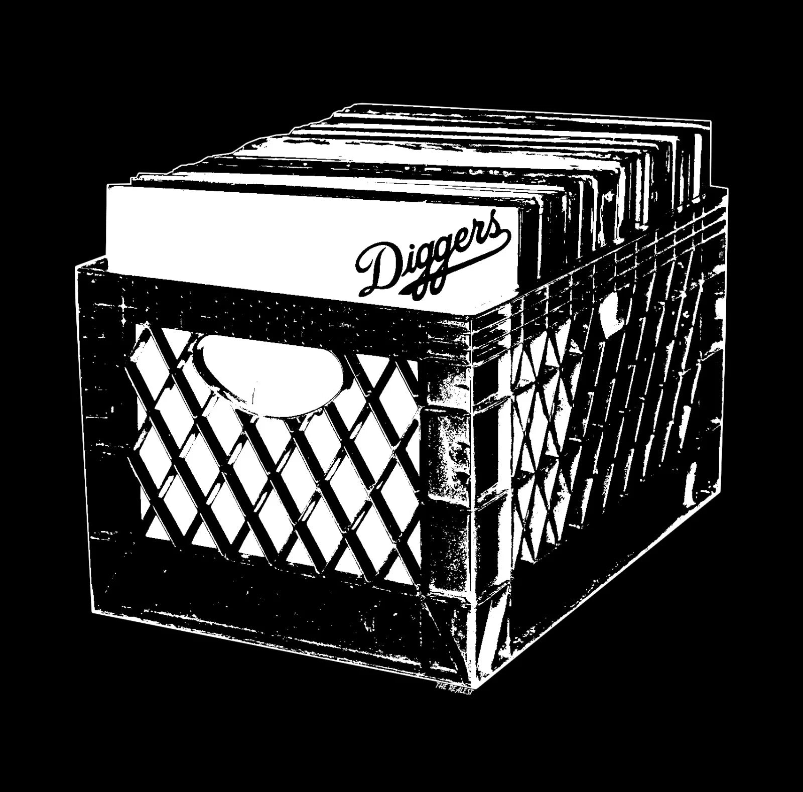 CRATE DIGGERS T SHIRT  RECORD COLLECTOR DJ CLASSIC HIP HOP SP 1200 VINYL JUNKIE