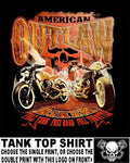 American Outlaw Biker Free Road Full Throttle Skull Motorcycle Tank Top WS131