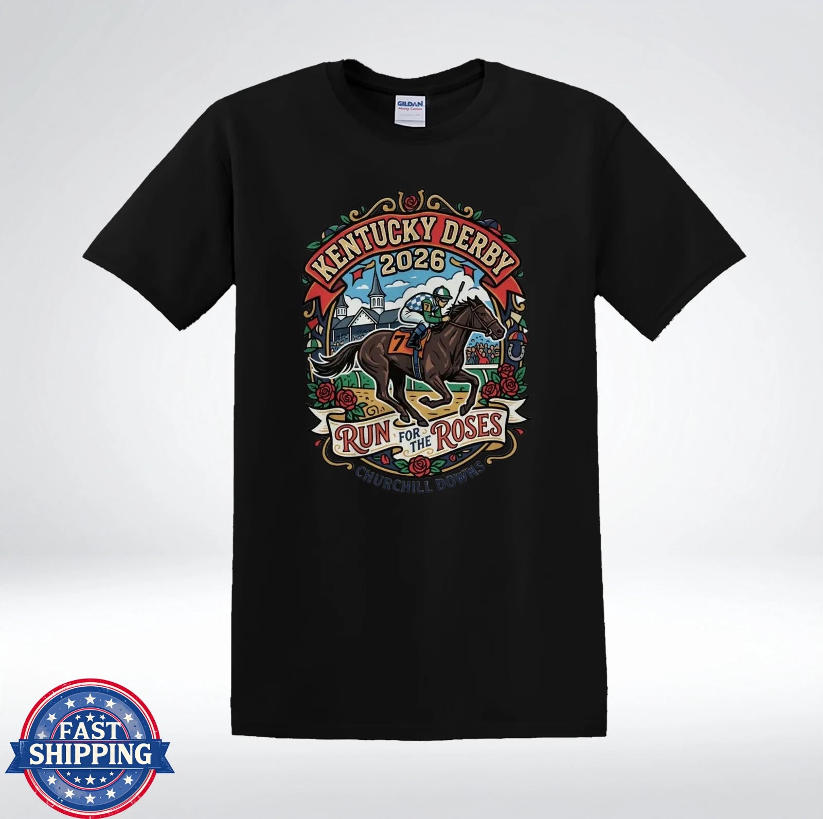 KY Derby 2026 Run For The Roses Horse Racing Vintage T-Shirt