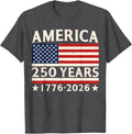 America 250 Years 4th of July 250th Anniversary USA Flag T-Shirt