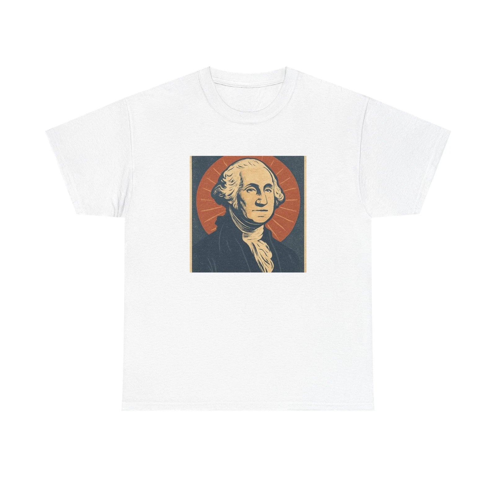 Unisex Adult T Shirt George Washington Retro Patriot Art