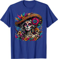 De Los Muertos La Catrina Day of The Dead Sugar Skull Women T-Shirt
