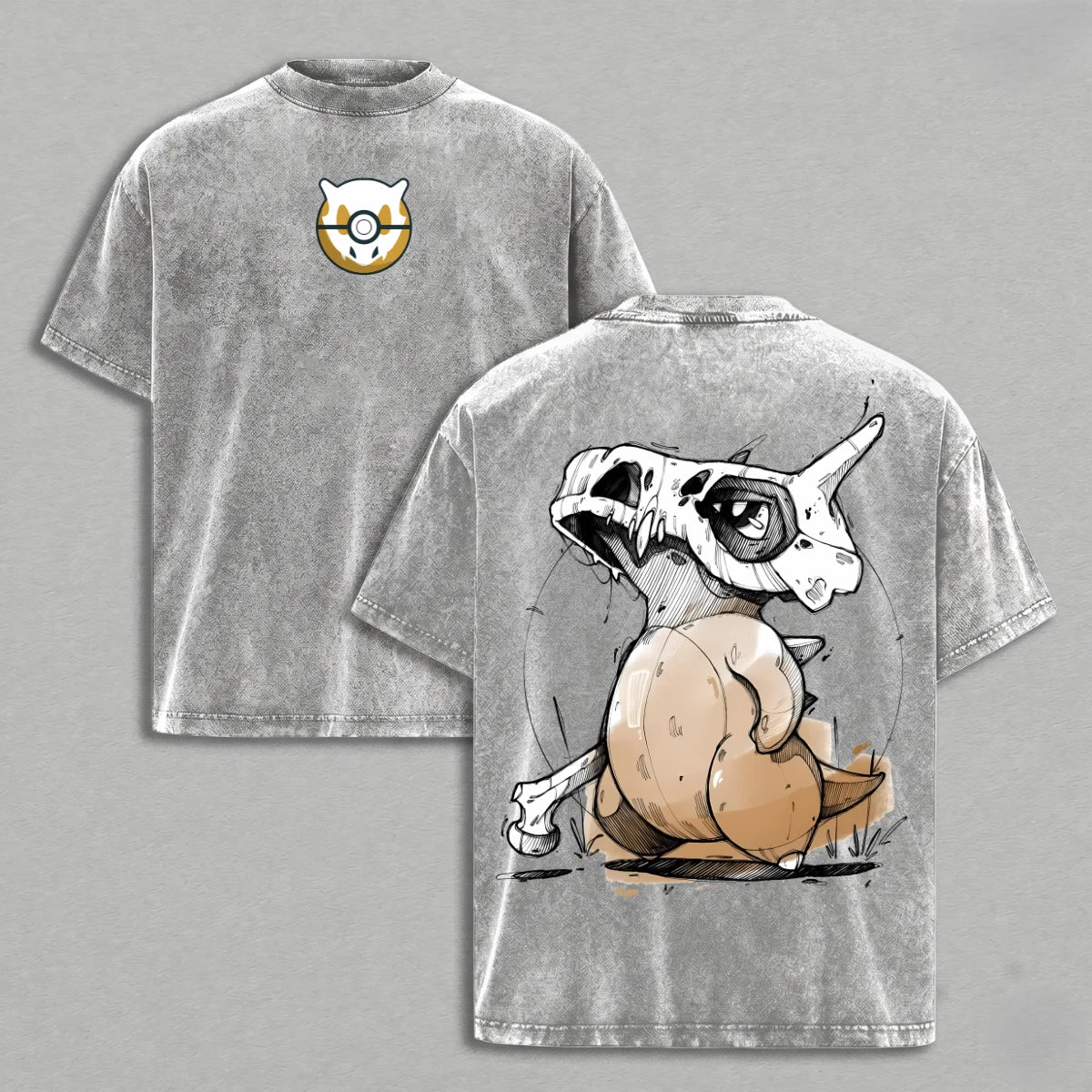 Cubone T-Shirt Heavyweight Cotton Anime Oversized Men Clothing Gift Birthday