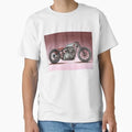 A custom motorcycle on a red background  New Made Australia T-Shirt S-2XL