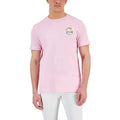 CLUB ROOM Pink T-Shirt Cotton Crewneck Lightweight Graphic Print Regular Fit L