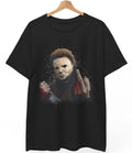 Michael Myers T-Shirt Middle Finger Goth Punk Horror Halloween Unisex Tee