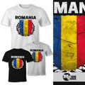 European Cup T-Shirt Mens Football Romania Flag Vintage Romania Fan Shirt MoonWorks®