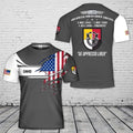 Custom Name US Army 3rd Special Forces Group Military 3D shirt S-5XL