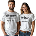 Husband Wife Personalised Matching Couple Tshirts Wedding Gift Anniversary