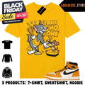 Shirt Match AJ 1 High OG Yellow Ochre Sneaker Trust No One Cat And Mouse T-Shirt