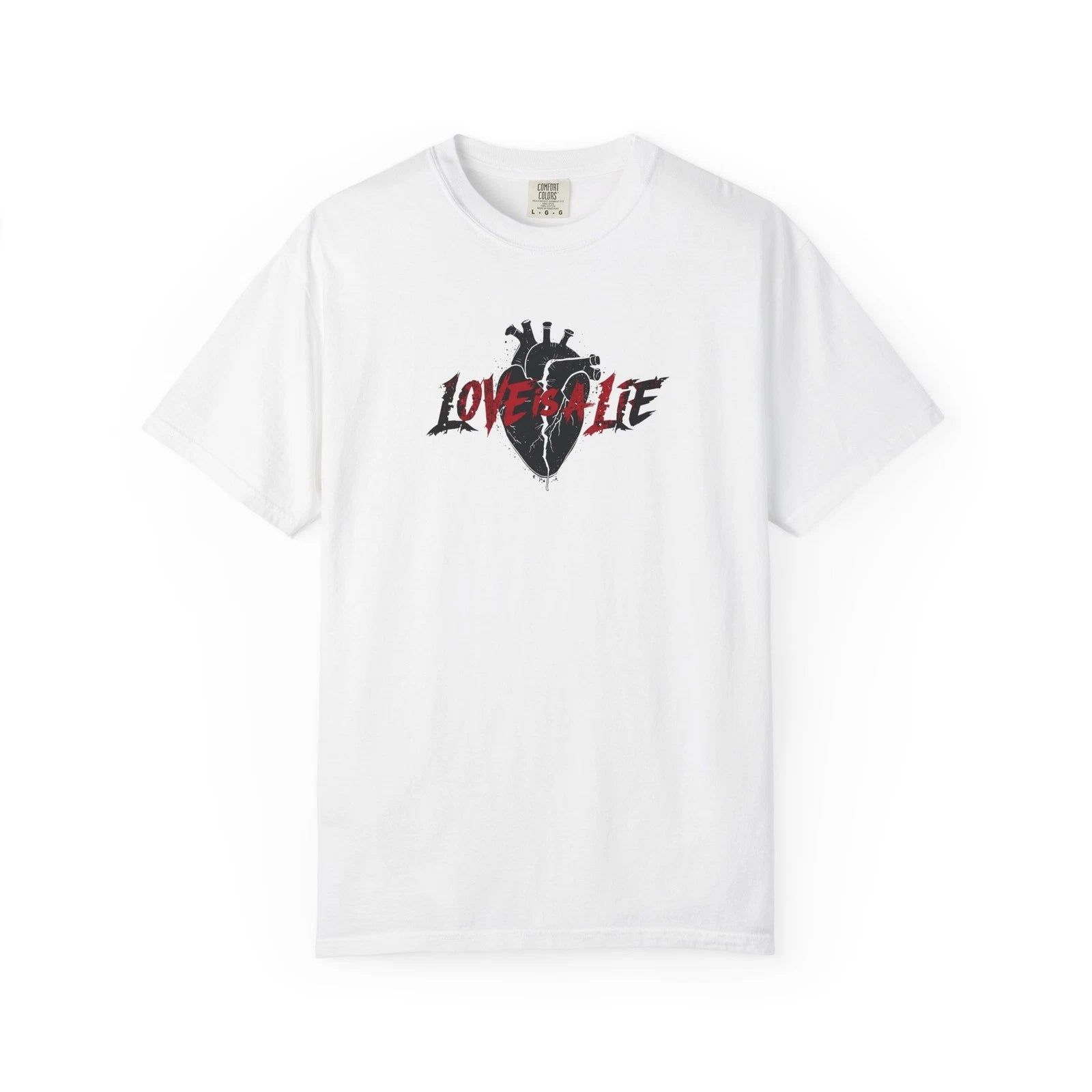 Anatomical Heart Love is a Lie T-Shirt | Graphic Heart Tee, Cotton, Casual Tee