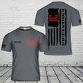 Custom Name US Army Corps of Engineers Flag T-Shirt 3D