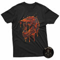 Motocross Helmet Drip Melt Graphic Dirt Bike Racing T-Shirt