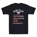 Before You Ask It's A Drone List Graphic Shirt Funny Drone Men's Cotton T-Shirt