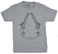 Assassin's Creed Adult New T-Shirt  - Black Flag Dueling Pistols Logo
