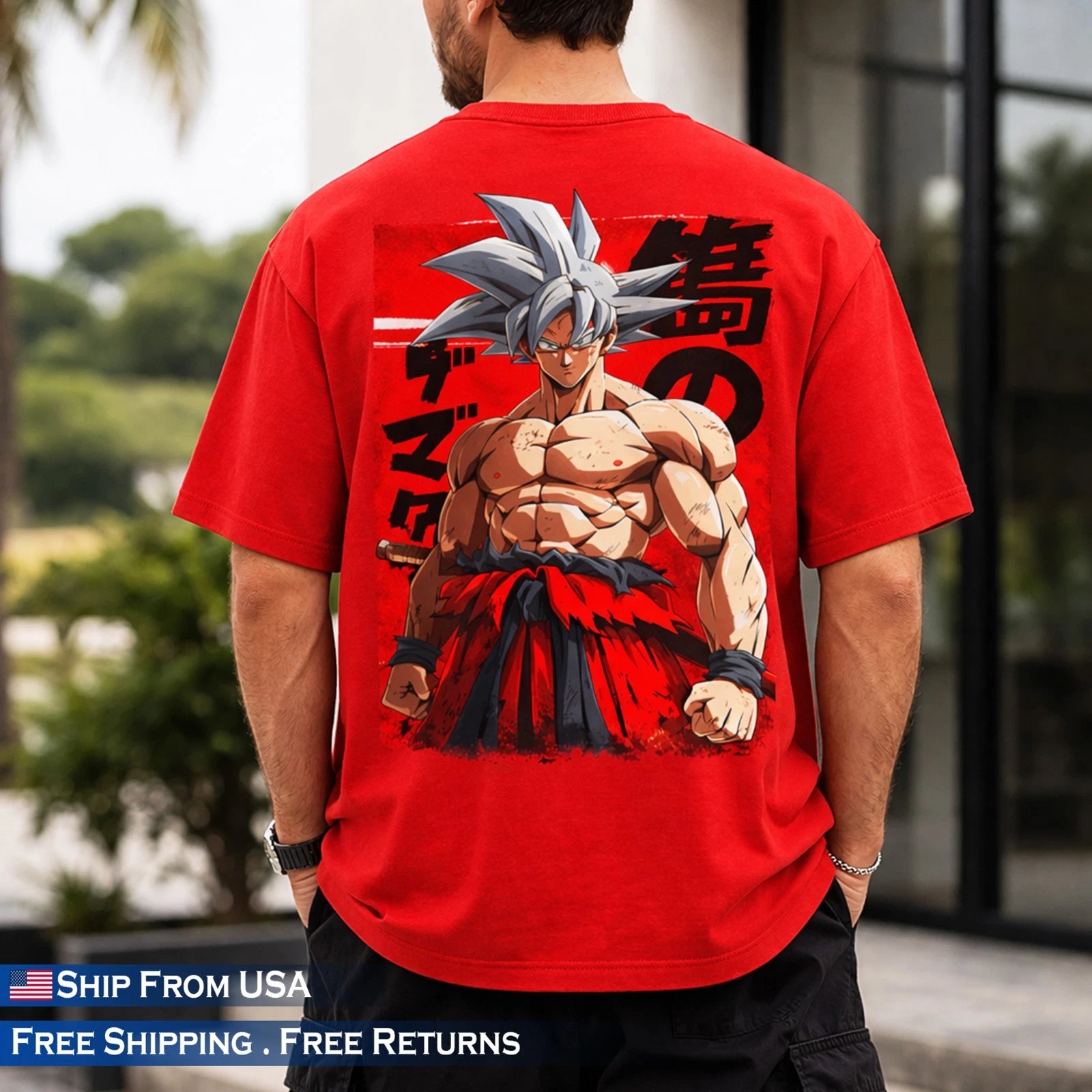 Ultra Instinct Anime Graphic Oversized Fit T-Shirt Dragon Streetwear Unisex Tee